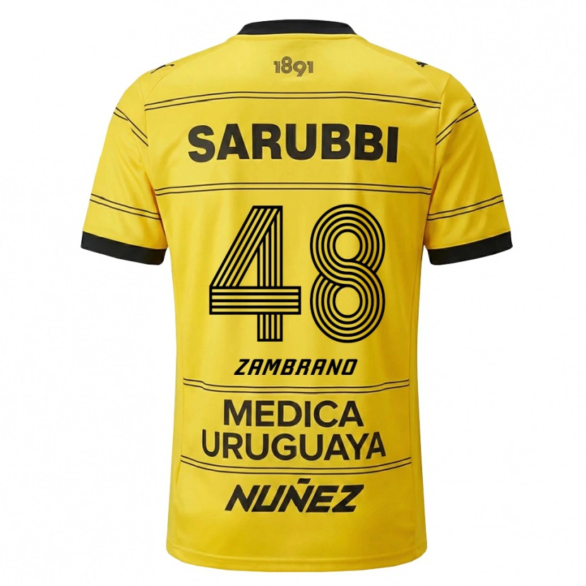 Danxen Dames Carlos Zambrano #48 Geel Zwart Uitshirt Uittenue 2026/27 T-Shirt