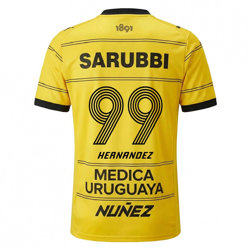 Danxen Dames Abel Hernández #99 Geel Zwart Uitshirt Uittenue 2026/27 T-Shirt