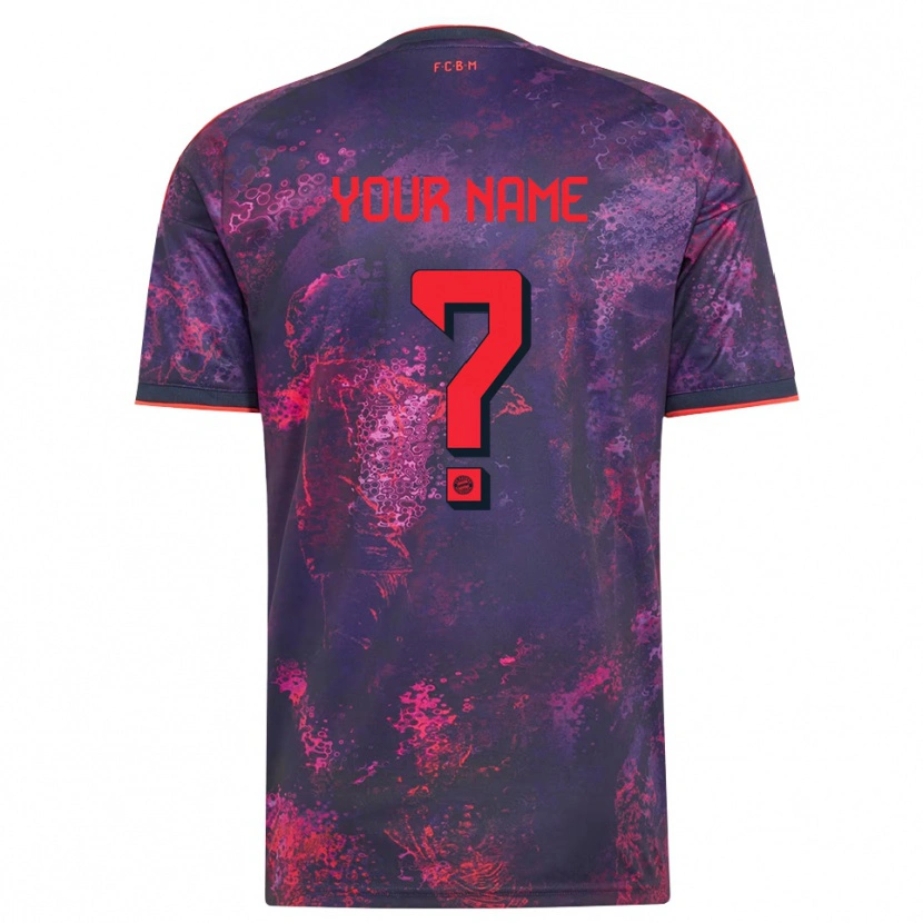 Danxen Dames Uw Naam #0 Paars Rood Thuisshirt Derde Tenue 2026/27 T-Shirt