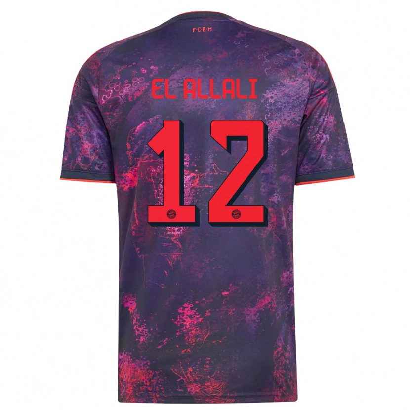 Danxen Dames Jonas El Allali #12 Paars Rood Thuisshirt Derde Tenue 2026/27 T-Shirt