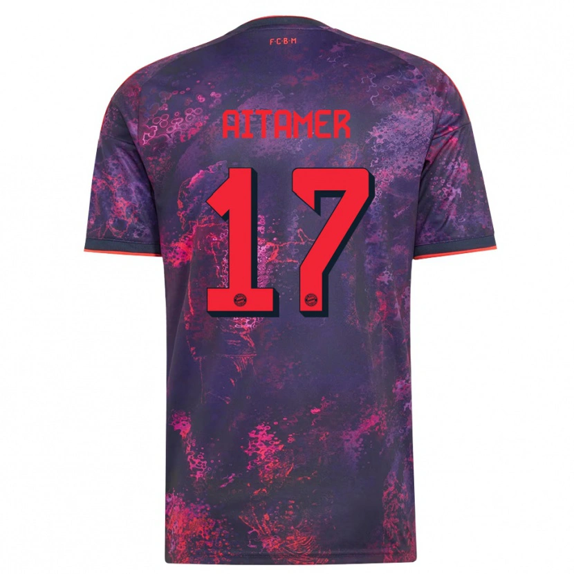 Danxen Dames Younes Aitamer #17 Paars Rood Thuisshirt Derde Tenue 2026/27 T-Shirt