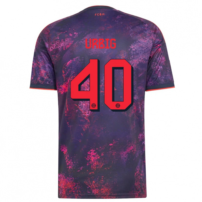 Danxen Dames Jonas Urbig #40 Paars Rood Thuisshirt Derde Tenue 2026/27 T-Shirt