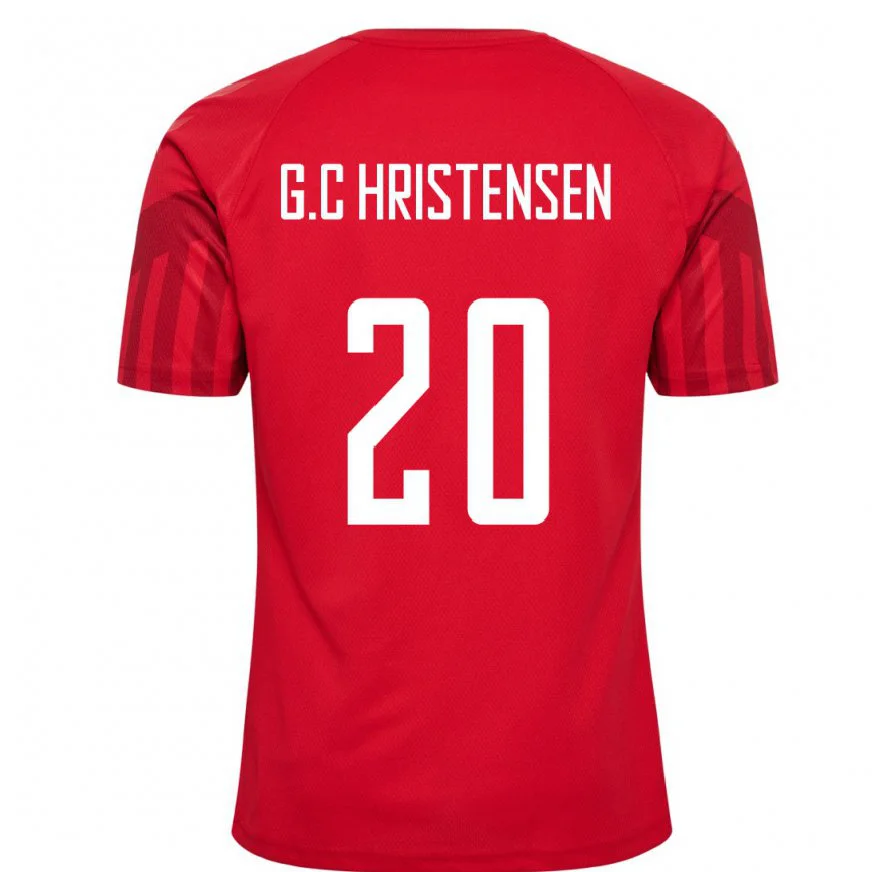 Danxen Dames Deens Gustav Christensen #20 Rood Thuisshirt Thuistenue 22-24 T-shirt