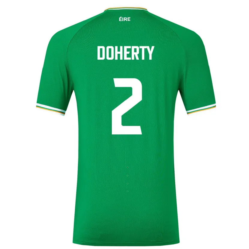 Danxen Kinderen Ierland Matt Doherty #2 Groente Thuisshirt Thuistenue 24-26 T-Shirt