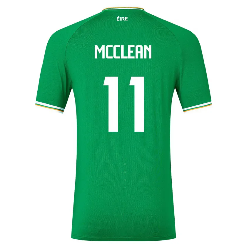 Danxen Kinderen Ierland James Mcclean #11 Groente Thuisshirt Thuistenue 24-26 T-Shirt