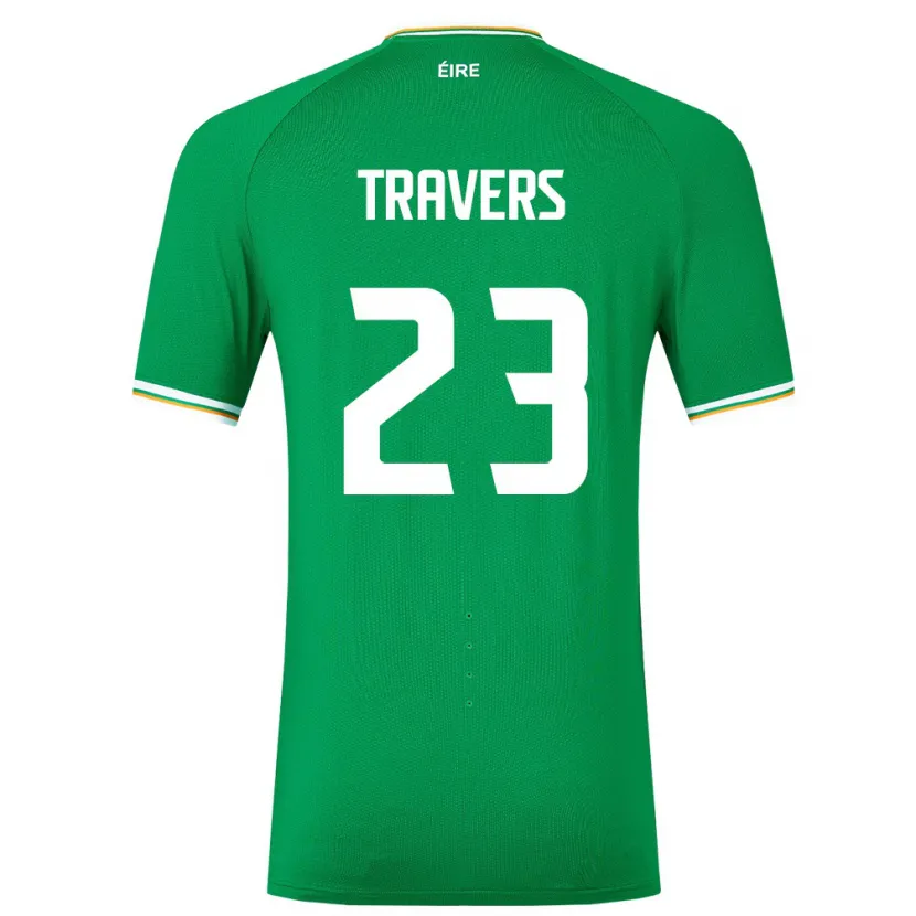Danxen Kinderen Ierland Mark Travers #23 Groente Thuisshirt Thuistenue 24-26 T-Shirt