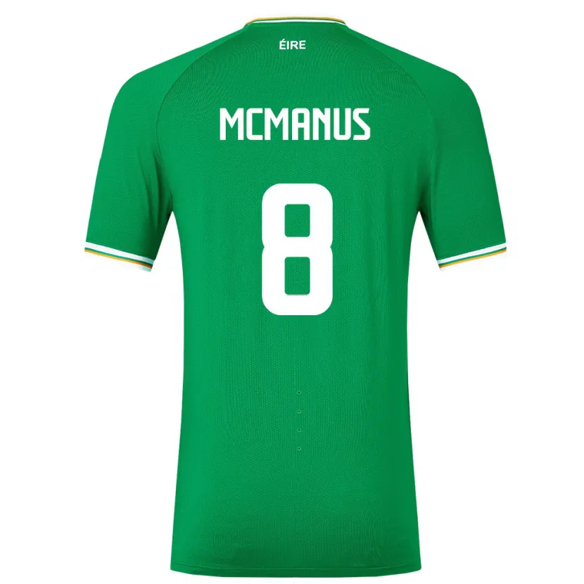 Danxen Kinderen Ierland James Mcmanus #8 Groente Thuisshirt Thuistenue 24-26 T-Shirt