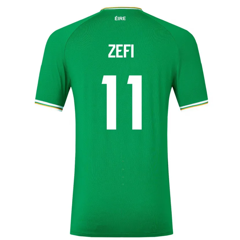 Danxen Kinderen Ierland Kevin Zefi #11 Groente Thuisshirt Thuistenue 24-26 T-Shirt