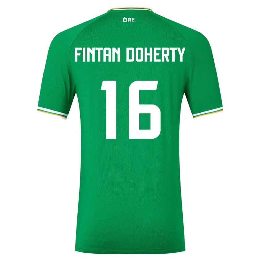 Danxen Kinderen Ierland Fintan Doherty #16 Groente Thuisshirt Thuistenue 24-26 T-Shirt