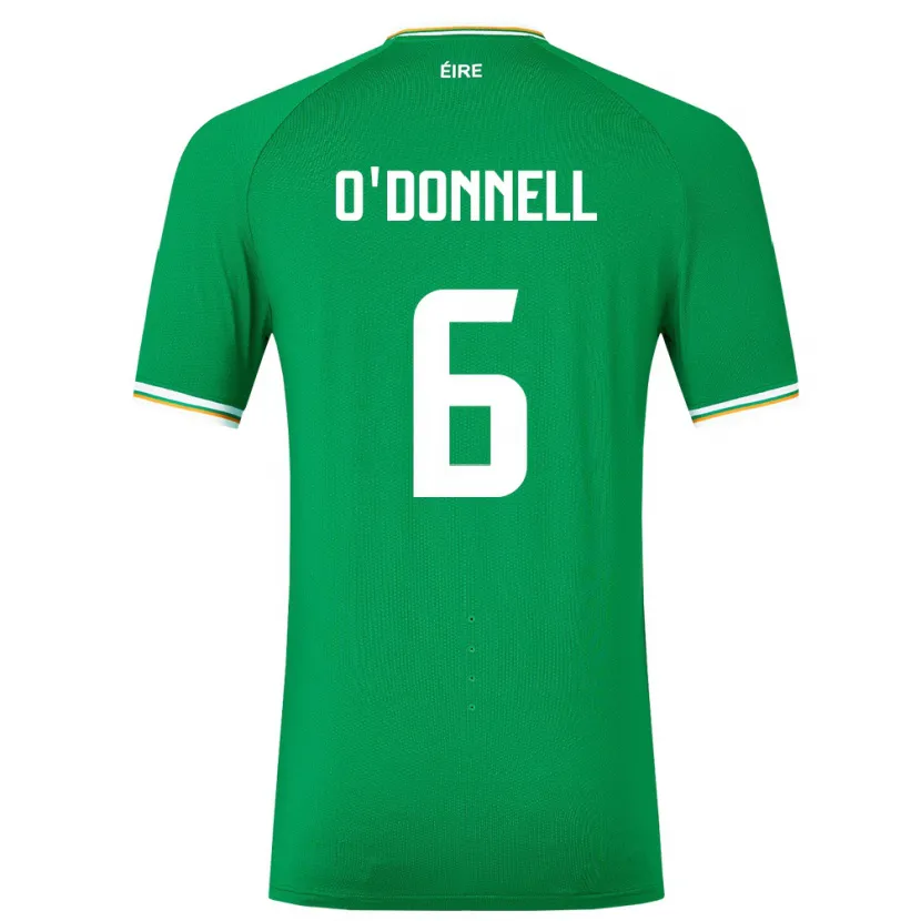 Danxen Kinderen Ierland Luke O'donnell #6 Groente Thuisshirt Thuistenue 24-26 T-Shirt