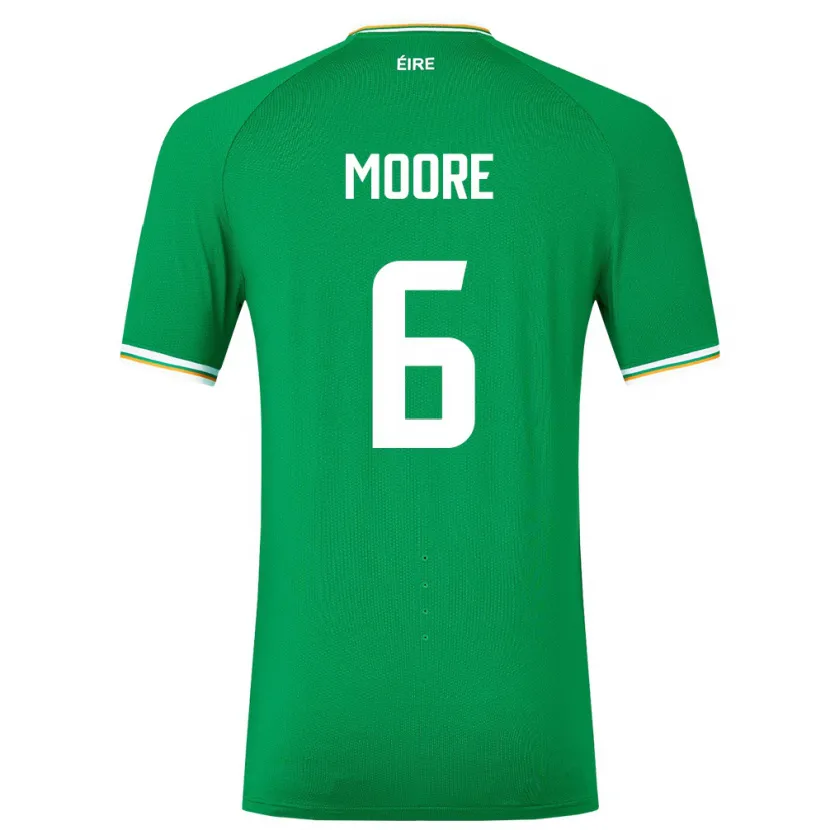 Danxen Kinderen Ierland Matthew Moore #6 Groente Thuisshirt Thuistenue 24-26 T-Shirt