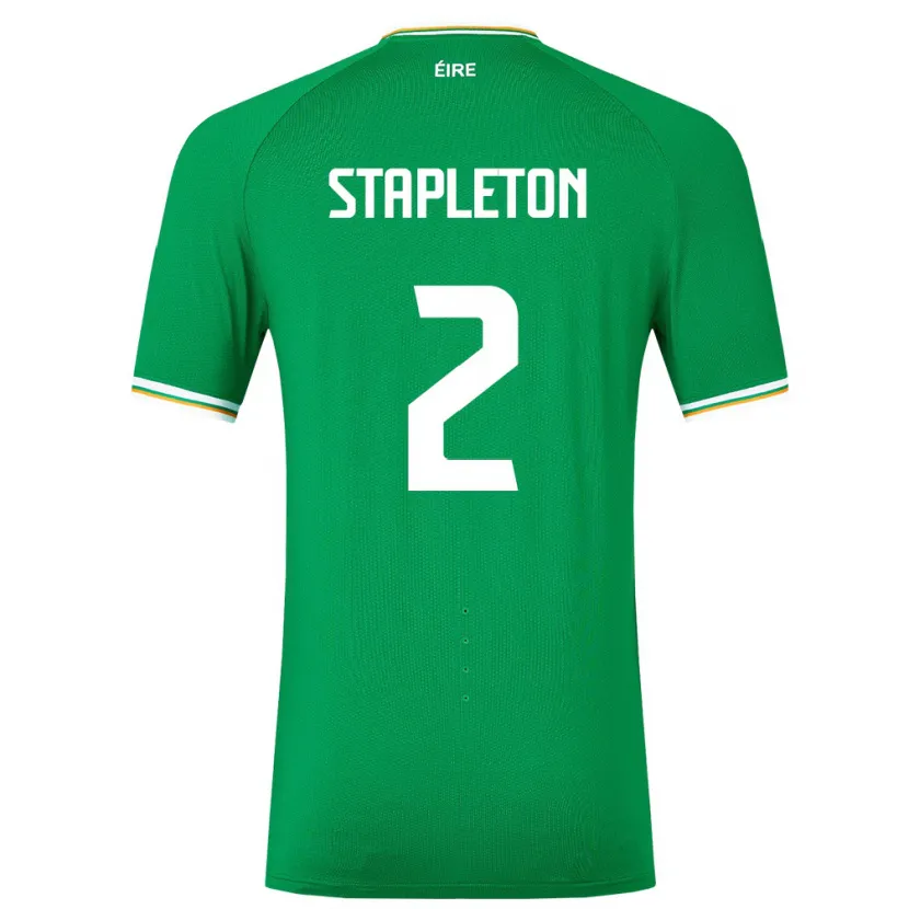 Danxen Kinderen Ierland Jessie Stapleton #2 Groente Thuisshirt Thuistenue 24-26 T-Shirt