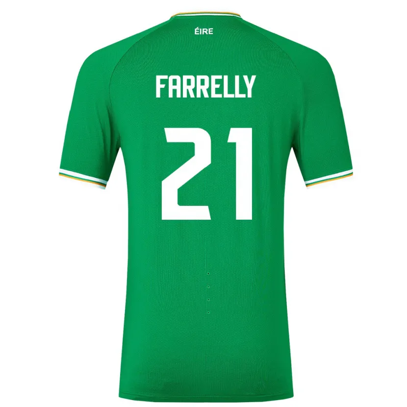 Danxen Kinderen Ierland Sinead Farrelly #21 Groente Thuisshirt Thuistenue 24-26 T-Shirt