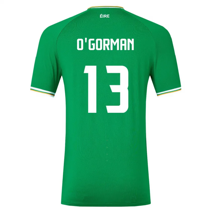 Danxen Kinderen Ierland Áine O'gorman #13 Groente Thuisshirt Thuistenue 24-26 T-Shirt