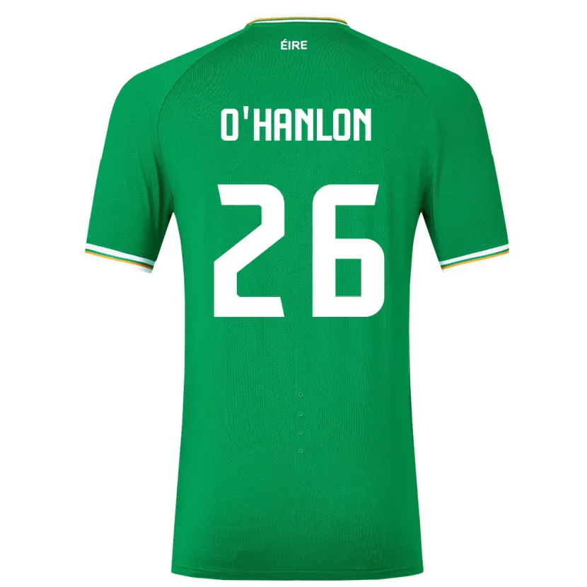 Danxen Kinderen Ierland Tara O'hanlon #26 Groente Thuisshirt Thuistenue 24-26 T-Shirt