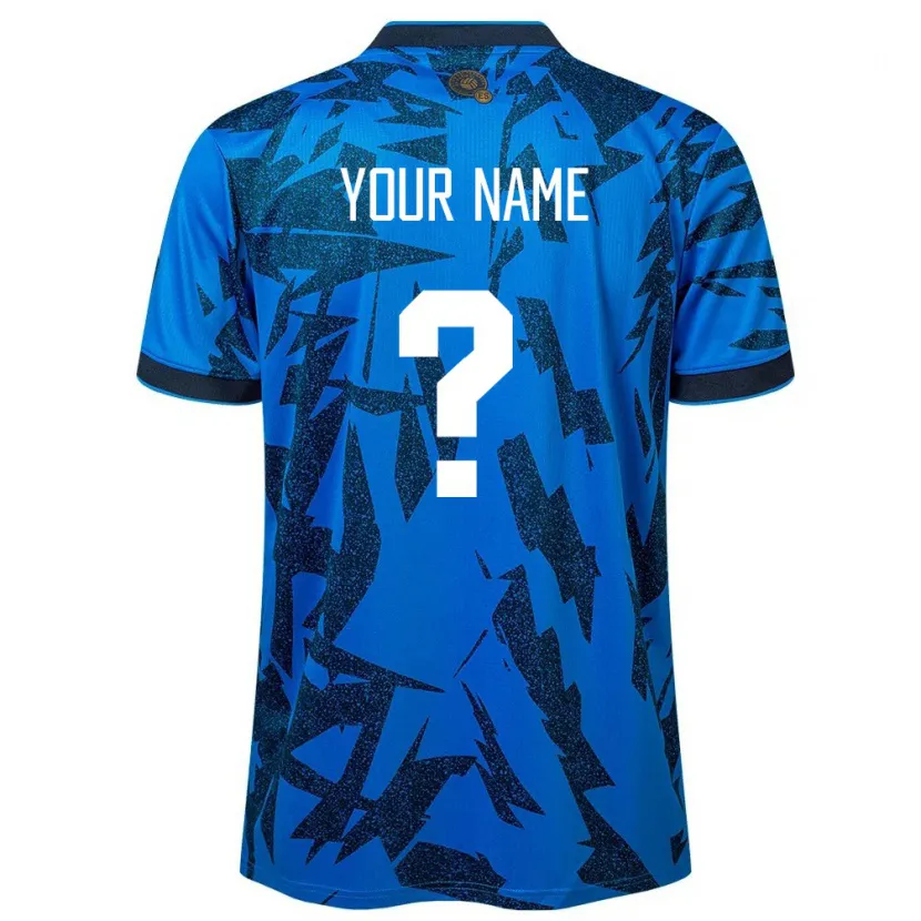 Danxen Kinderen El Salvador Uw Naam #0 Blauw Thuisshirt Thuistenue 24-26 T-Shirt