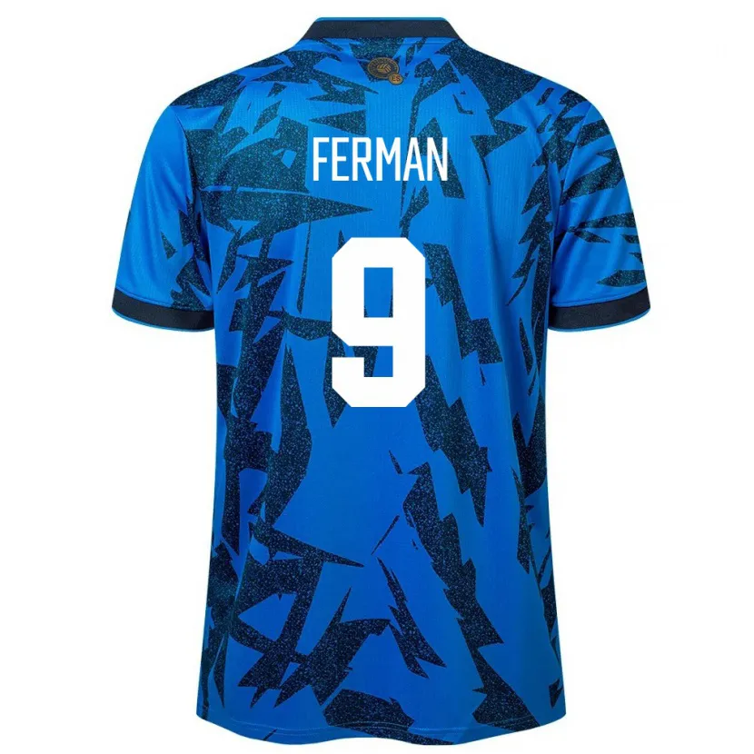 Danxen Kinderen El Salvador Javier Ferman #9 Blauw Thuisshirt Thuistenue 24-26 T-Shirt