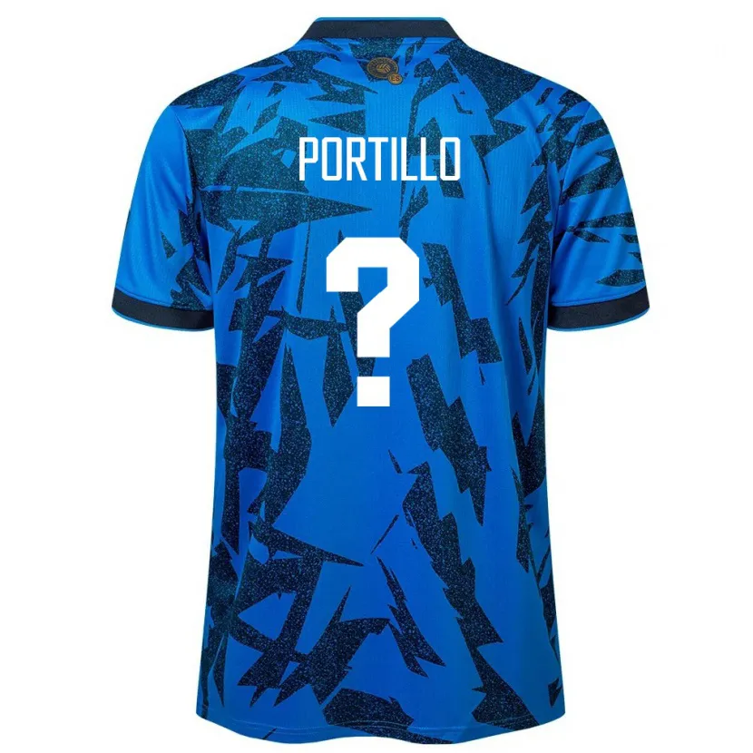 Danxen Kinderen El Salvador Cristian Portillo #0 Blauw Thuisshirt Thuistenue 24-26 T-Shirt