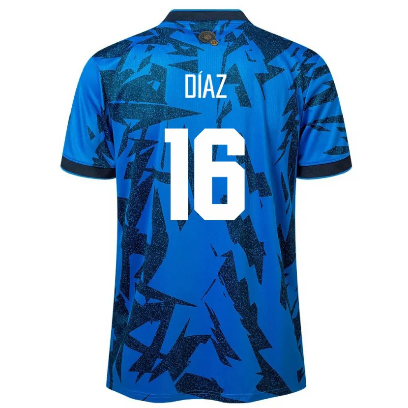 Danxen Kinderen El Salvador Wilber Díaz #16 Blauw Thuisshirt Thuistenue 24-26 T-Shirt
