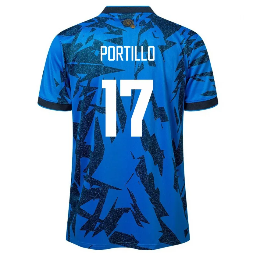 Danxen Kinderen El Salvador Anderson Portillo #17 Blauw Thuisshirt Thuistenue 24-26 T-Shirt
