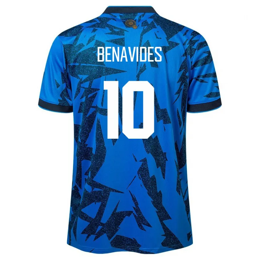 Danxen Kinderen El Salvador Matthew Benavides #10 Blauw Thuisshirt Thuistenue 24-26 T-Shirt