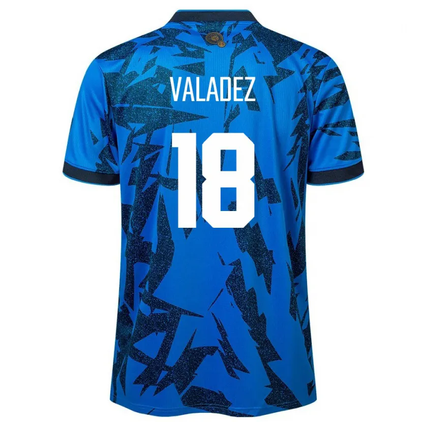 Danxen Kinderen El Salvador Samantha Valadez #18 Blauw Thuisshirt Thuistenue 24-26 T-Shirt