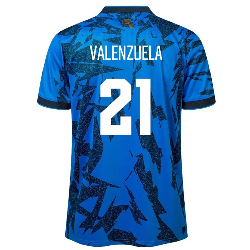 Danxen Kinderen El Salvador Ana Valenzuela #21 Blauw Thuisshirt Thuistenue 24-26 T-Shirt