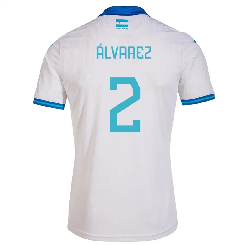 Danxen Kinderen Honduras Kevin Álvarez #2 Wit Thuisshirt Thuistenue 24-26 T-Shirt