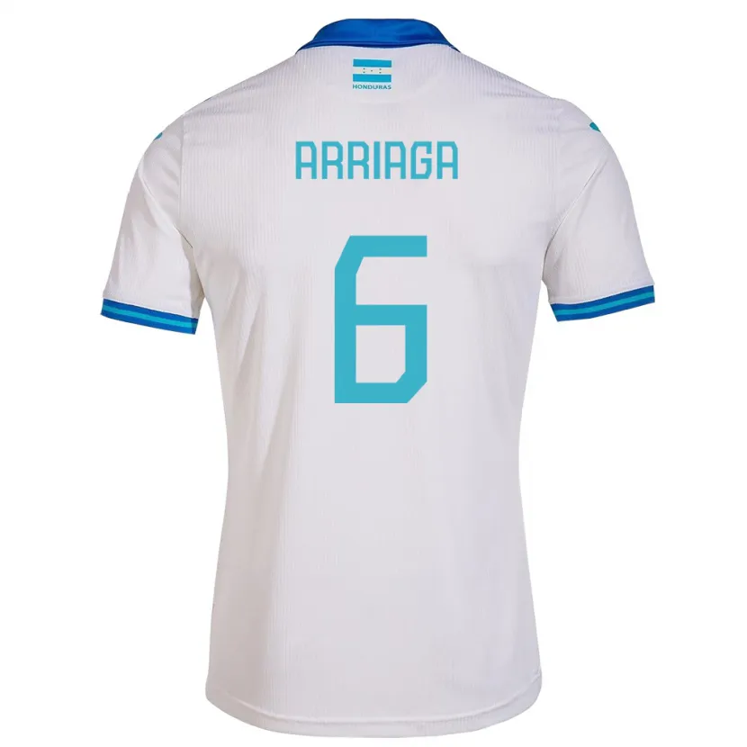 Danxen Kinderen Honduras Javier Arriaga #6 Wit Thuisshirt Thuistenue 24-26 T-Shirt