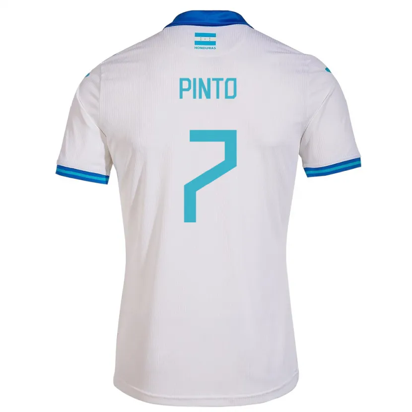 Danxen Kinderen Honduras José Pinto #7 Wit Thuisshirt Thuistenue 24-26 T-Shirt