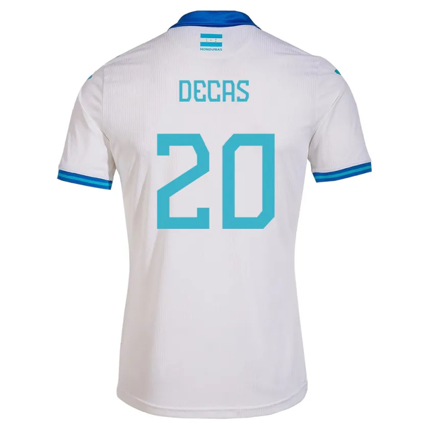 Danxen Kinderen Honduras Wesly Decas #20 Wit Thuisshirt Thuistenue 24-26 T-Shirt