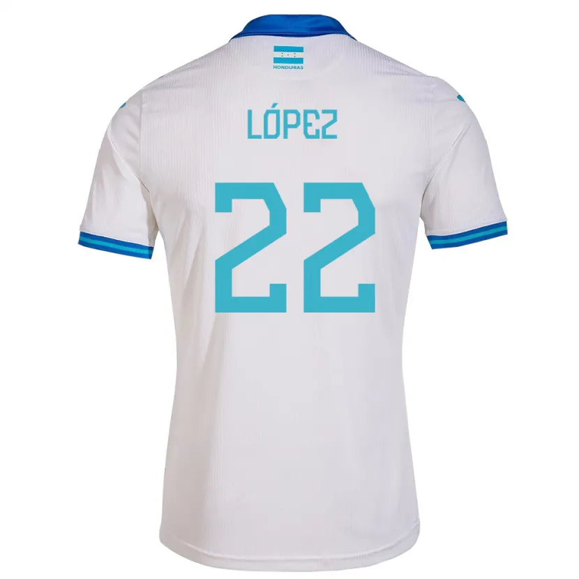 Danxen Kinderen Honduras Luis López #22 Wit Thuisshirt Thuistenue 24-26 T-Shirt