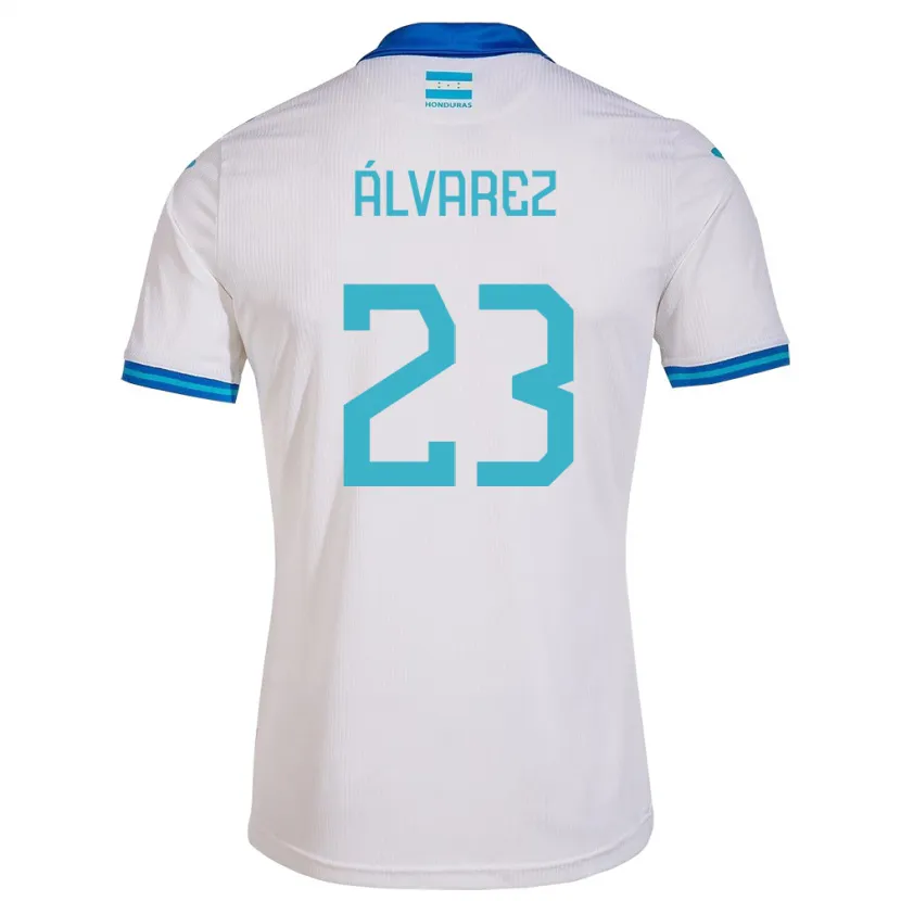 Danxen Kinderen Honduras Jorge Álvarez #23 Wit Thuisshirt Thuistenue 24-26 T-Shirt