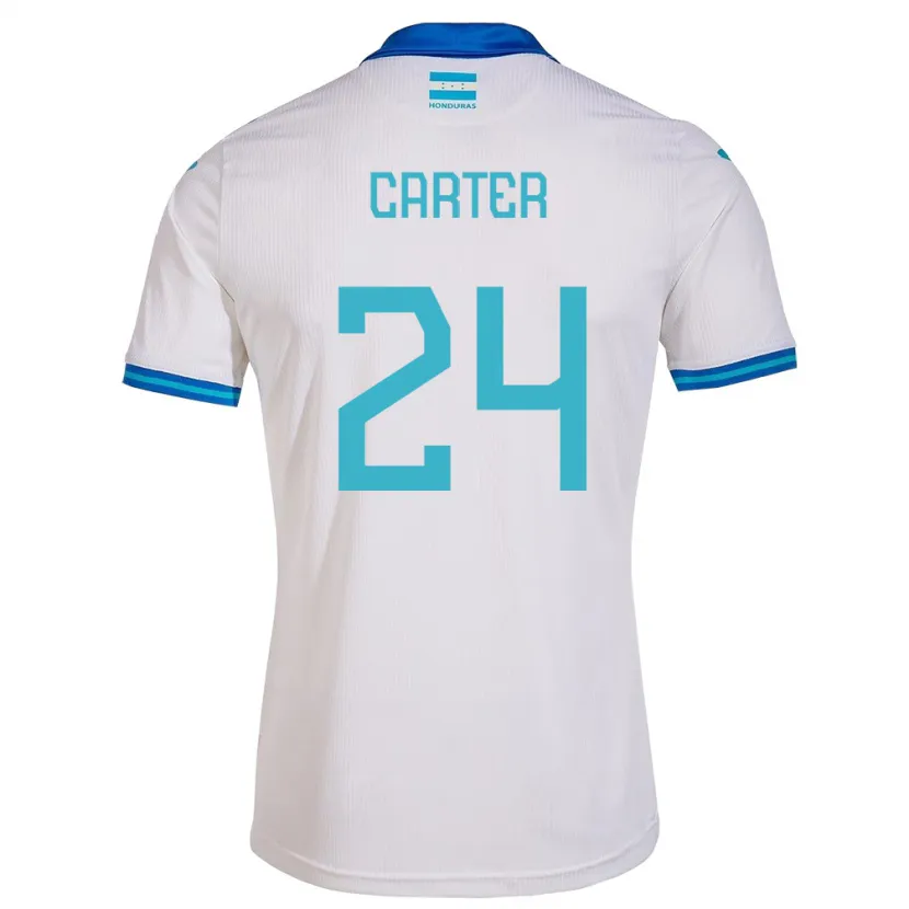 Danxen Kinderen Honduras Daniel Carter #24 Wit Thuisshirt Thuistenue 24-26 T-Shirt