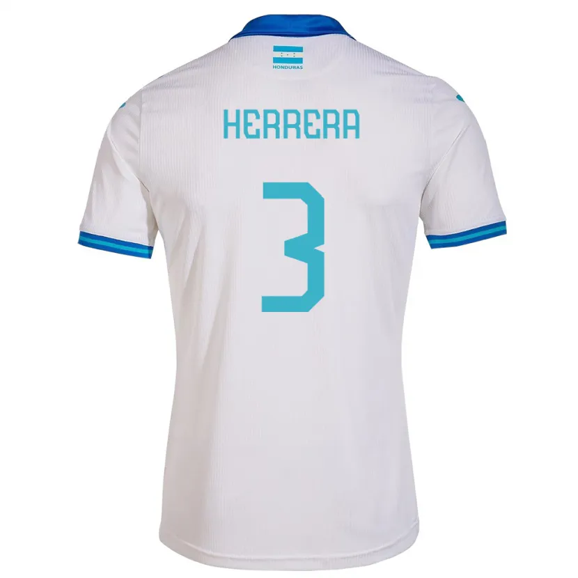 Danxen Kinderen Honduras David Herrera #3 Wit Thuisshirt Thuistenue 24-26 T-Shirt