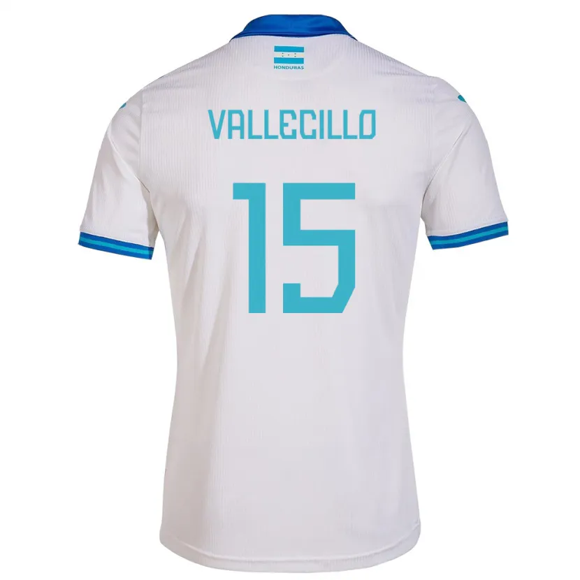 Danxen Kinderen Honduras Eric Vallecillo #15 Wit Thuisshirt Thuistenue 24-26 T-Shirt