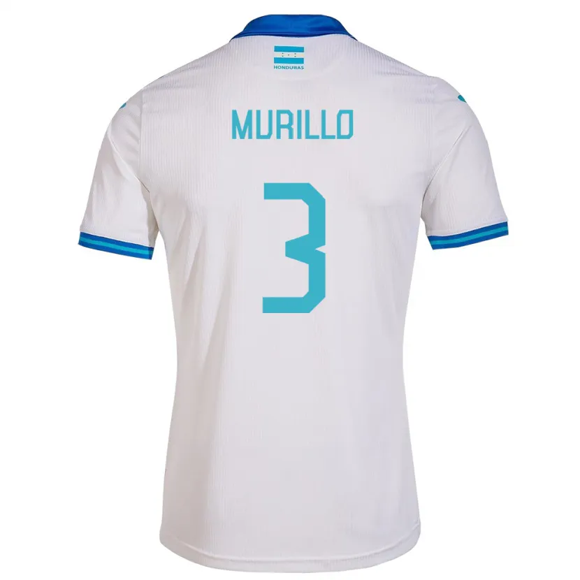 Danxen Kinderen Honduras Bárbara Murillo #3 Wit Thuisshirt Thuistenue 24-26 T-Shirt