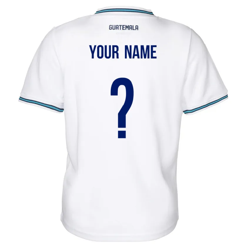 Danxen Kinderen Guatemala Uw Naam #0 Wit Thuisshirt Thuistenue 24-26 T-Shirt