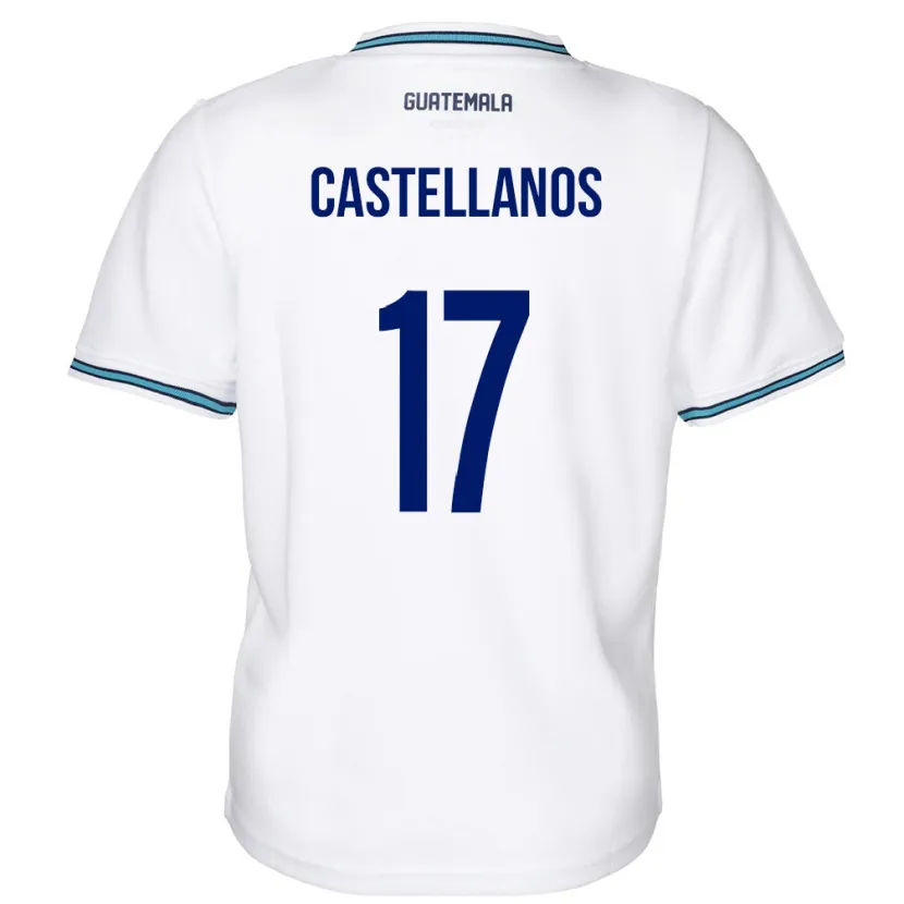 Danxen Kinderen Guatemala Óscar Castellanos #17 Wit Thuisshirt Thuistenue 24-26 T-Shirt