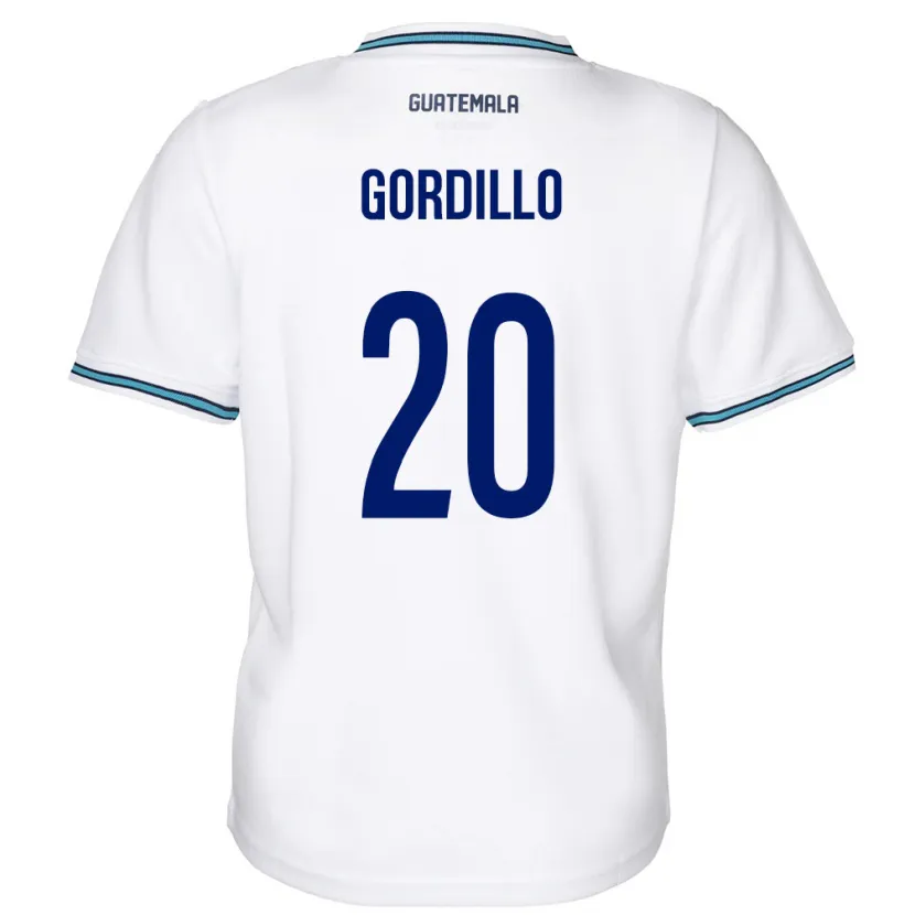 Danxen Kinderen Guatemala Gerardo Gordillo #20 Wit Thuisshirt Thuistenue 24-26 T-Shirt