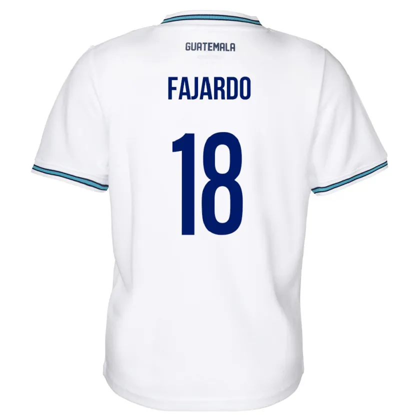 Danxen Kinderen Guatemala William Fajardo #18 Wit Thuisshirt Thuistenue 24-26 T-Shirt