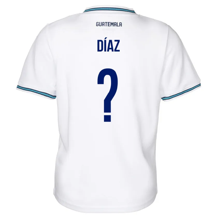 Danxen Kinderen Guatemala Hendryck Díaz #0 Wit Thuisshirt Thuistenue 24-26 T-Shirt