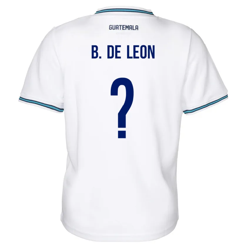 Danxen Kinderen Guatemala Brandon De Leon #0 Wit Thuisshirt Thuistenue 24-26 T-Shirt