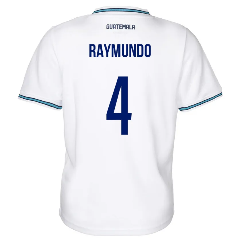 Danxen Kinderen Guatemala Cristopher Raymundo #4 Wit Thuisshirt Thuistenue 24-26 T-Shirt