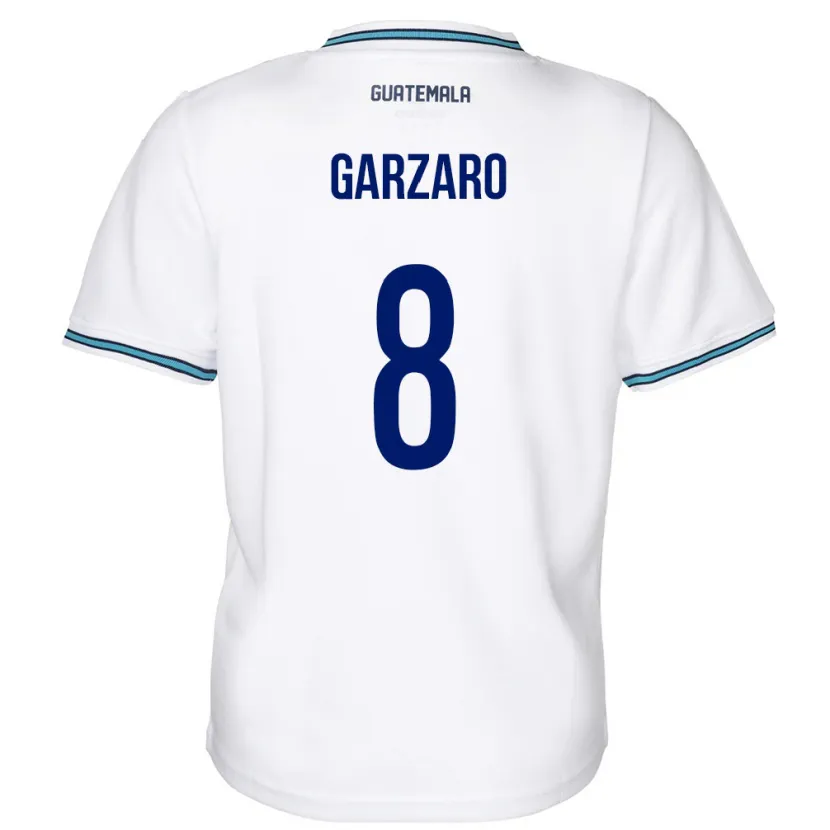 Danxen Kinderen Guatemala Santiago Garzaro #8 Wit Thuisshirt Thuistenue 24-26 T-Shirt