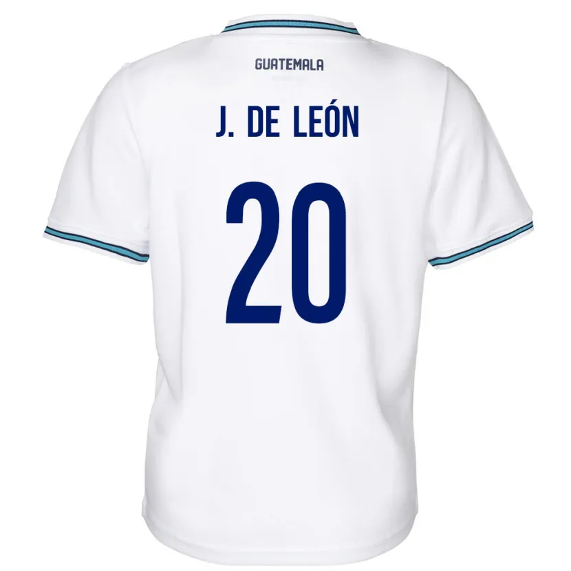 Danxen Kinderen Guatemala Jorge De León #20 Wit Thuisshirt Thuistenue 24-26 T-Shirt