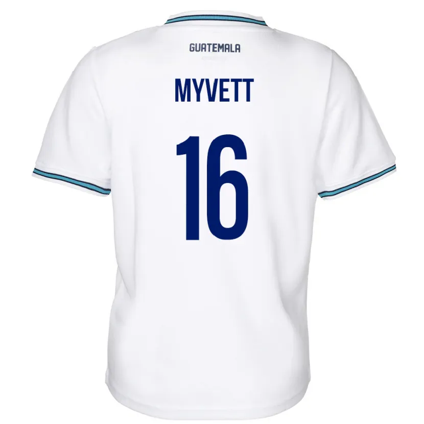 Danxen Kinderen Guatemala Jemery Myvett #16 Wit Thuisshirt Thuistenue 24-26 T-Shirt