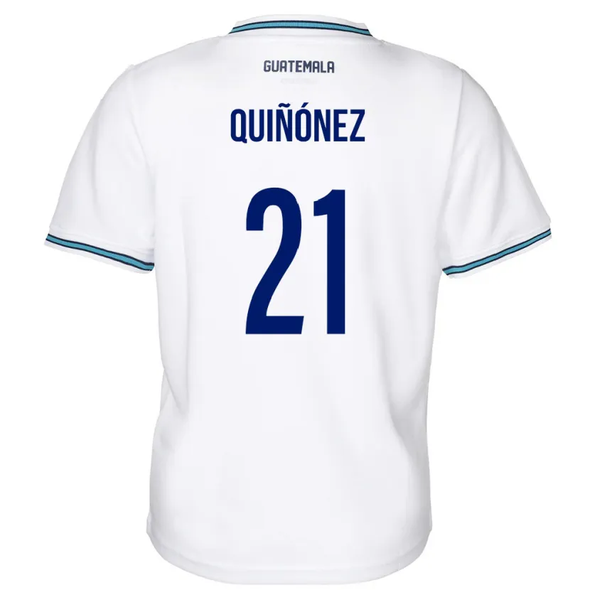 Danxen Kinderen Guatemala Andrea Quiñónez #21 Wit Thuisshirt Thuistenue 24-26 T-Shirt