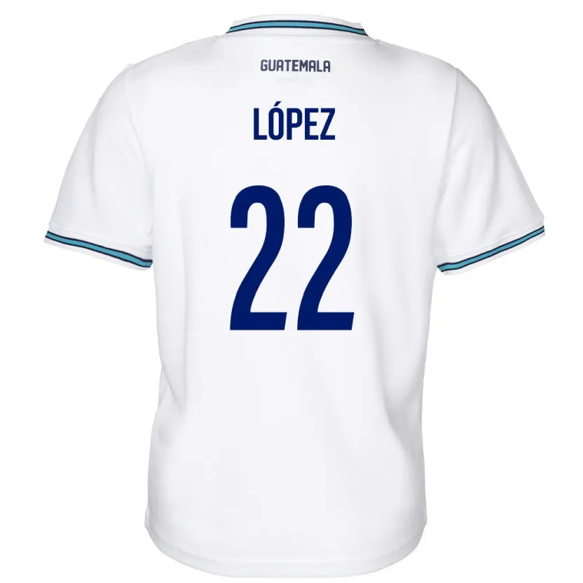 Danxen Kinderen Guatemala Whitney López #22 Wit Thuisshirt Thuistenue 24-26 T-Shirt