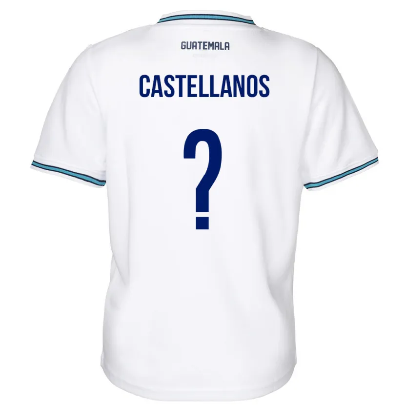 Danxen Kinderen Guatemala Jezmin Castellanos #0 Wit Thuisshirt Thuistenue 24-26 T-Shirt